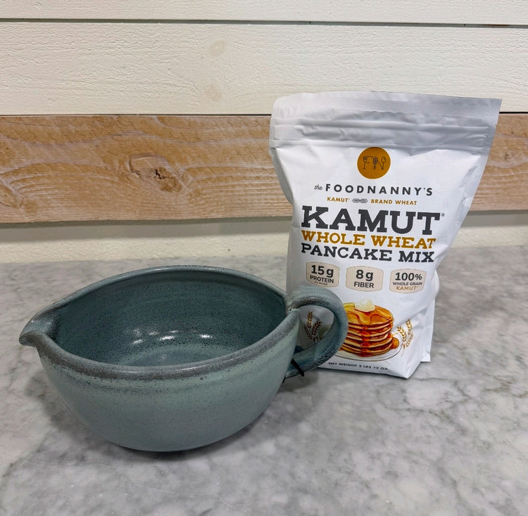 Bundle, Whole Wheat Pancake Mix & Rustic Green Batter Bowl