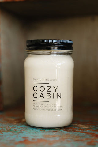Candle, Cozy Cabin