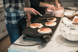 Sour Cream Pancakes with Orange Buttermilk Syrup