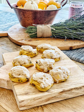 Pumpkin Chocolate Chip Cookies with Maple Cream Frosting