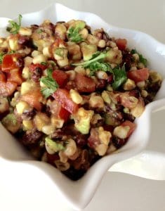 Salsa With Corn, Black-Eyed Peas, Tomatoes And Avocado