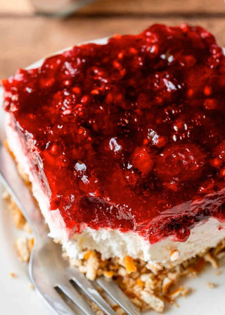 Pretzel Raspberry Christmas Jell-O