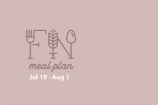 2 Week Meal Plan, Jul 19 - Aug 1