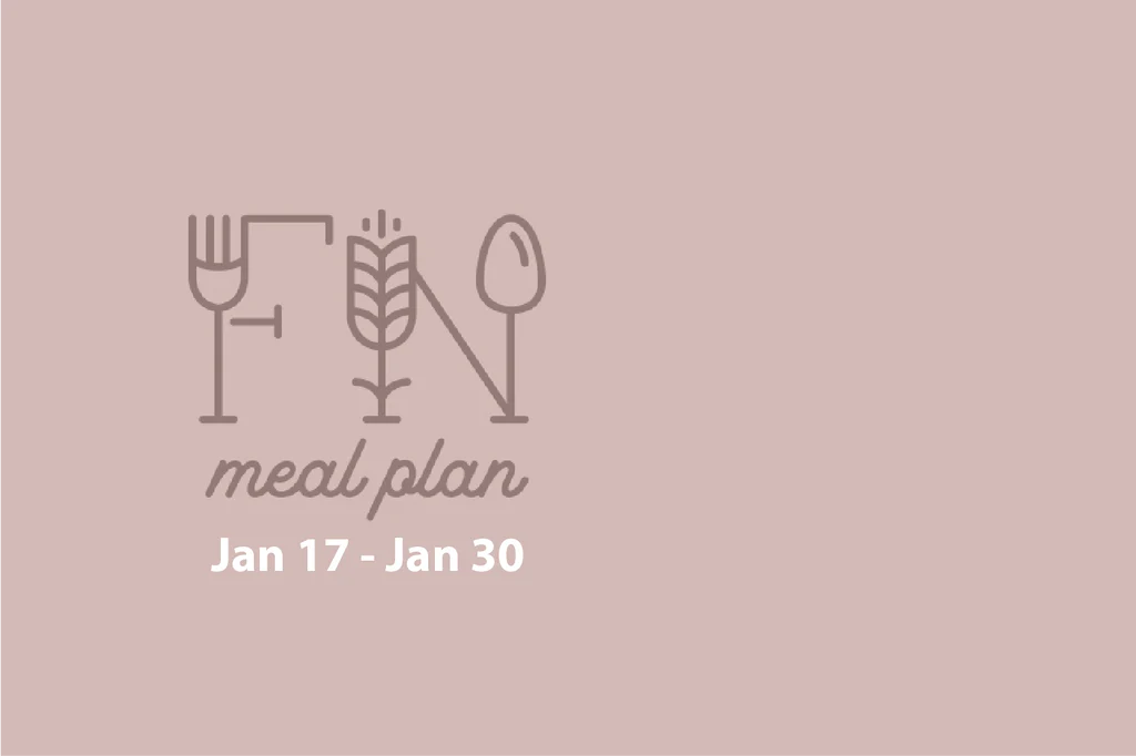 2 Week Meal Plan, Jan 17 - Jan 30