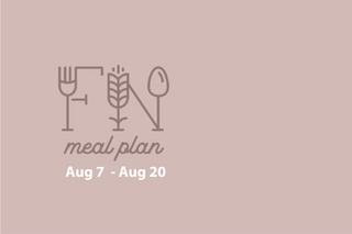 2 Week Meal Plan, Aug 7 - Aug 20