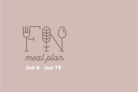 2 Week Meal Plan, Jun 6 - Jun 19