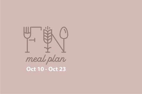 2 Week Meal Plan, Oct 10 - Oct 23
