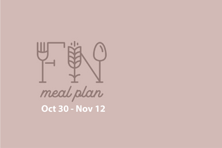 2 Week Meal Plan, Oct 30 - Nov 12