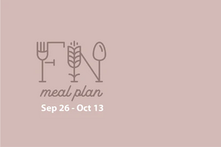 2 Week Meal Plan, Sep 26 - Oct 13