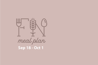 2 Week Meal Plan, Sep 18 - Oct 1