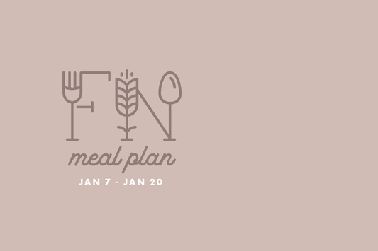 2 Week Meal Plan Jan 7 - Jan 20