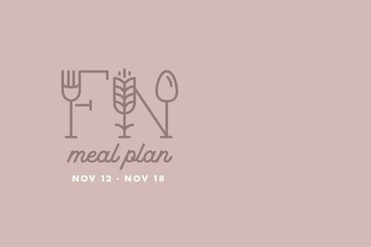 2 Week Meal Plan for November 12 - November 18