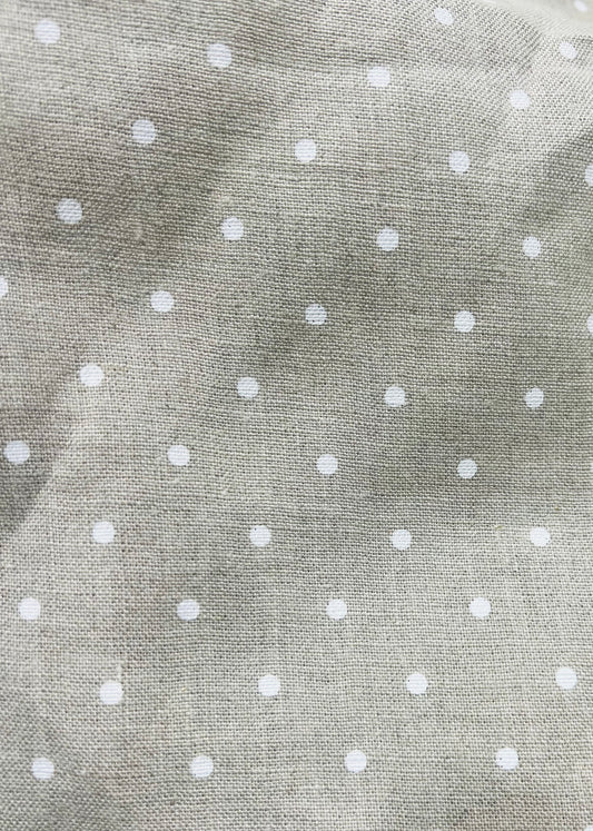 Towel, Linen Thick White Dots