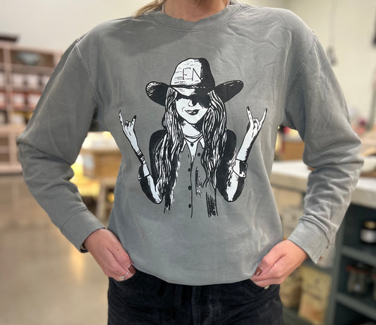 Sweatshirt, Channeling Lizi (Gray)