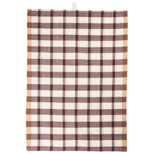 Tea towel, Brown Plaid