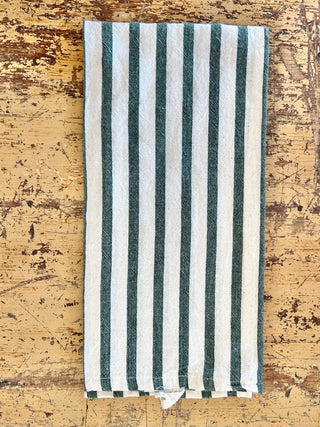 Tea towel, Chunky Green Stripe