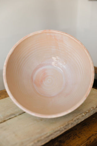 Mixing Bowl, XL White and Pink