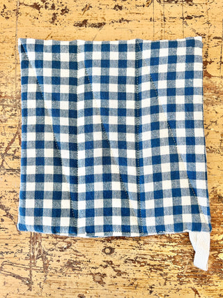 Hot Pad, Gingham Blue