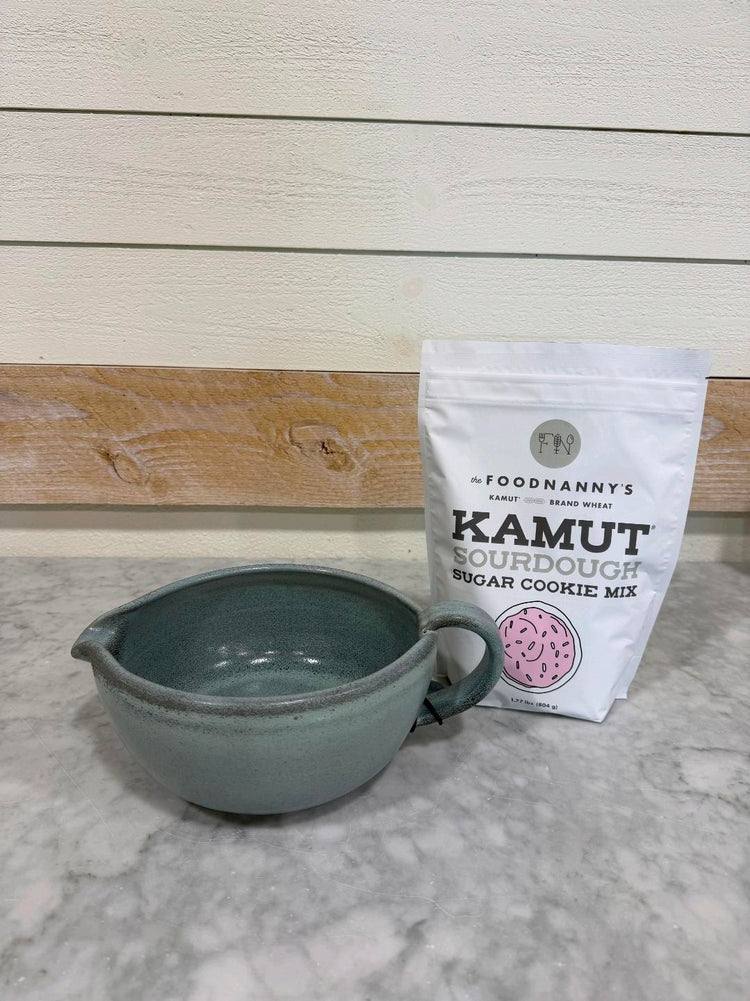 Bundle, Sourdough Sugar Cookie Mix & Rustic Green Batter Bowl