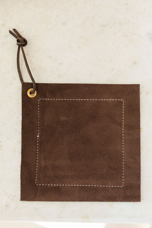 Hot pad, Italian Leather (Chocolate)