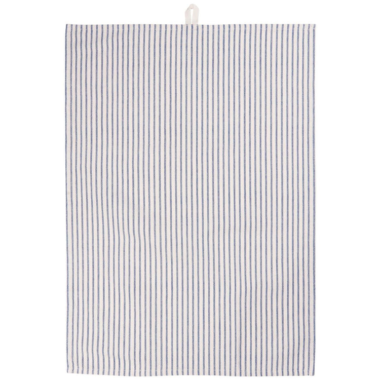 Tea Towel, Medium Blue Stripe