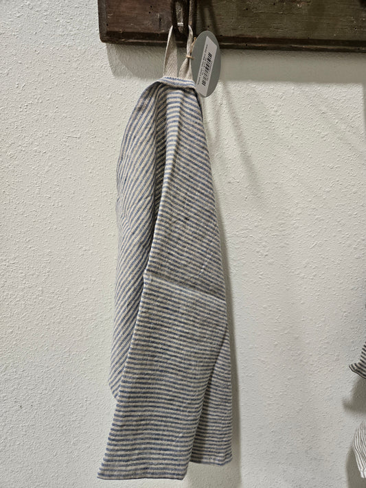 Towel, Linen Thin Blue Stripe