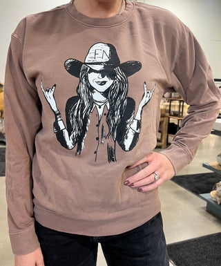 Sweatshirt, Channeling Lizi (Espresso)