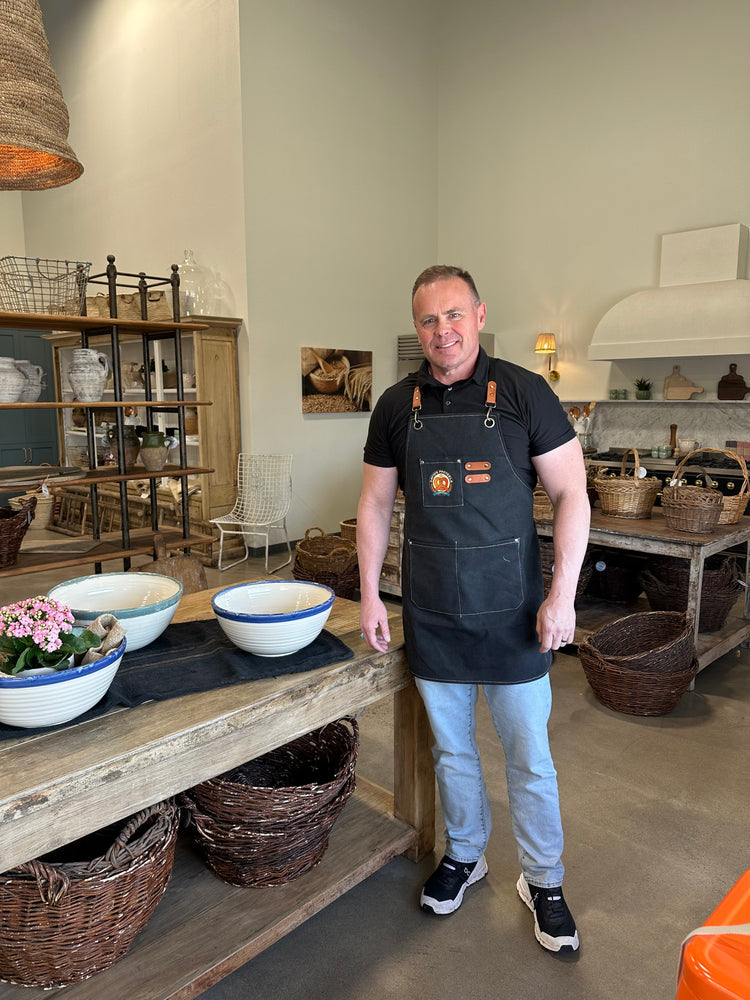 Apron, David's Pretzel's- Charcoal