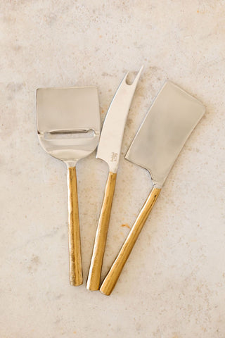 Cheese Set, Gold (3 piece)