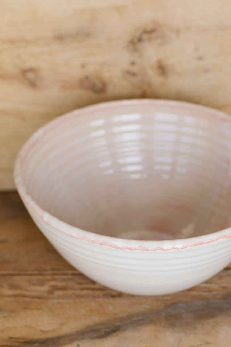 Mixing Bowl, LG White and Pink