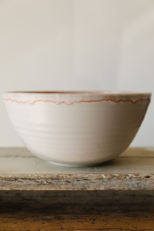 Mixing Bowl, MD White and Pink