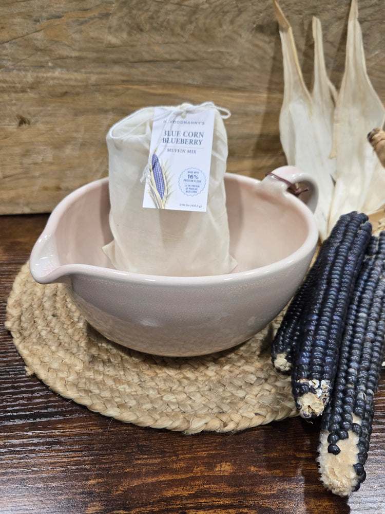 Bundle, Blue Corn Muffin Mix & Peony Batter Bowl