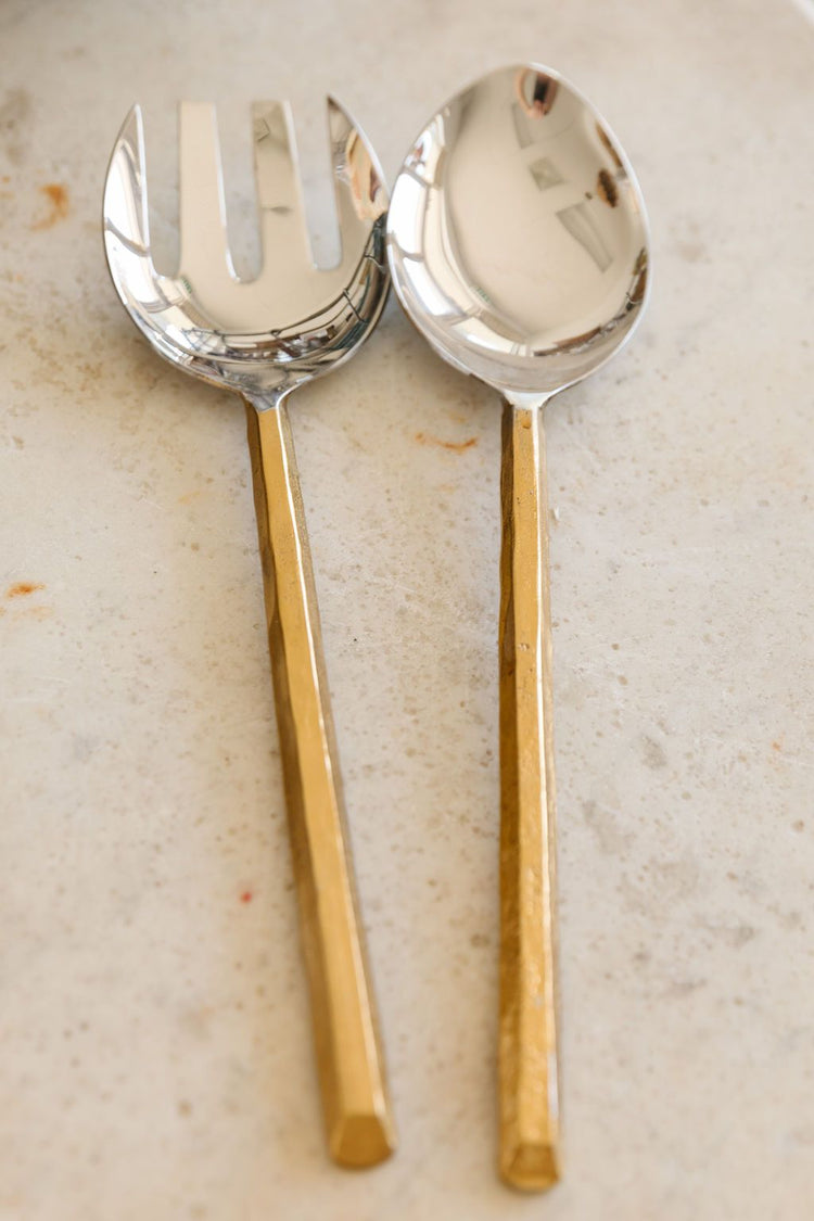 Salad Servers, Gold (2 piece)