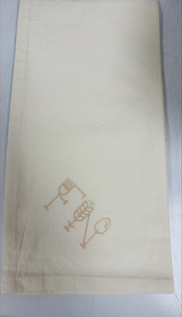 FN Dish Towel, Cream w/oatmeal
