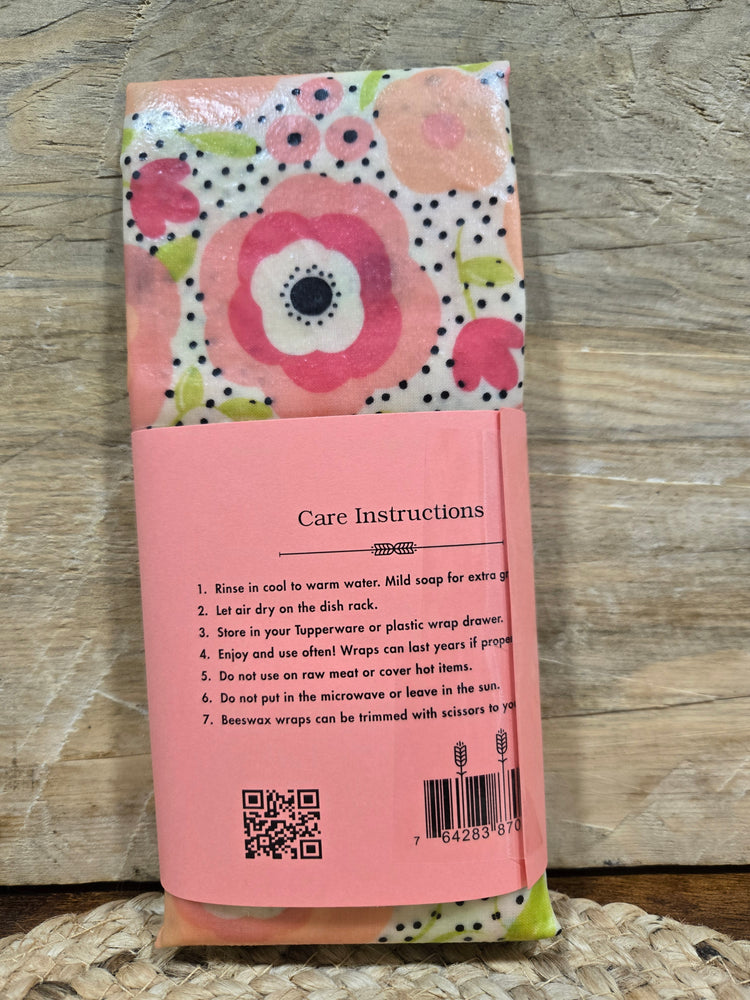 FN Beeswax Food Wrap (3-pack) Pink/Green Set #3