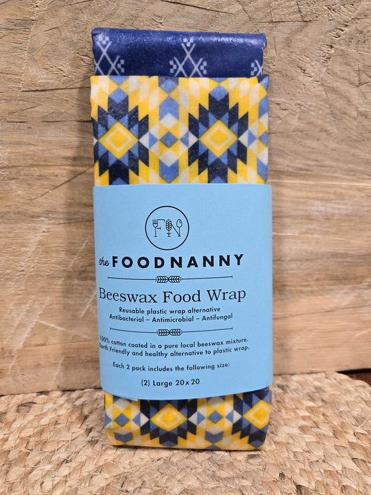 FN Beeswax Food Wrap (2-pack) Yellow Aztec Set #8