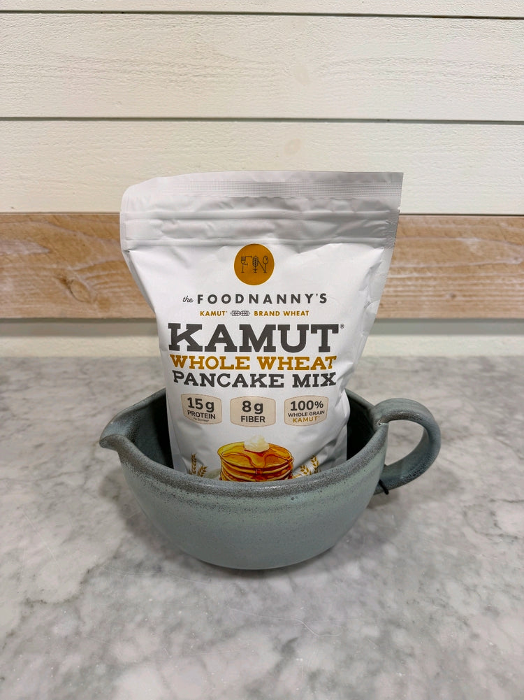 Bundle, Whole Wheat Pancake Mix & Rustic Green Batter Bowl