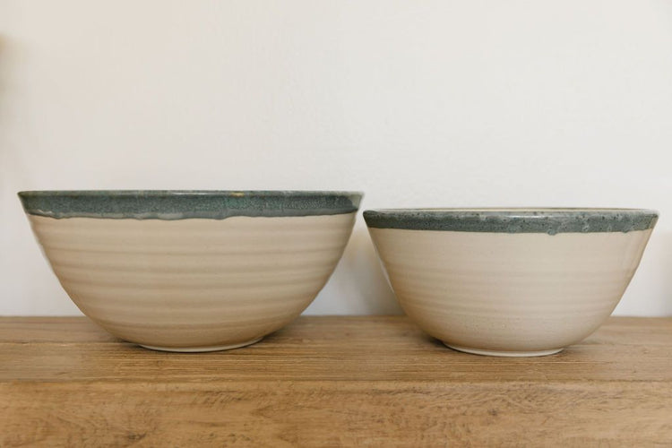 Mixing Bowl, LG White and Sea Green