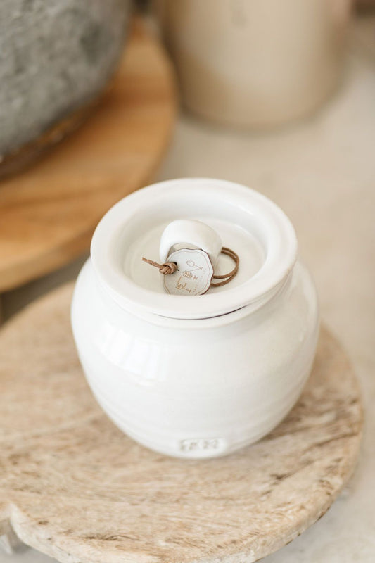 FN Salt Jar, Rustic White
