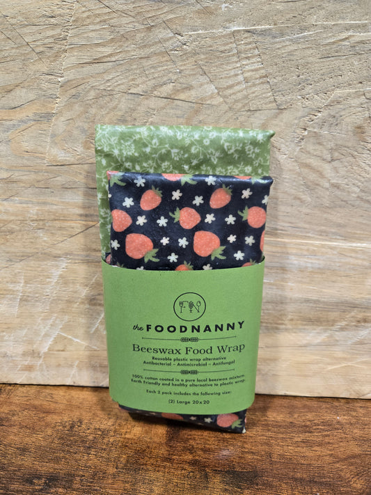 FN Beeswax Food Wrap (2-pack) Strawberry Set #1