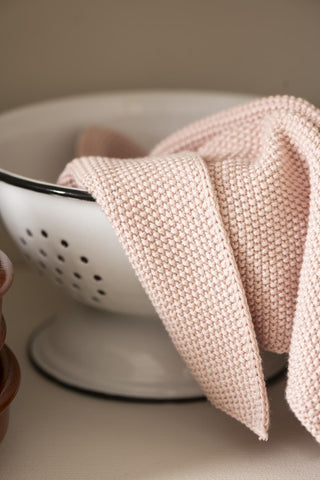 Towel, Knitted Rose Pink