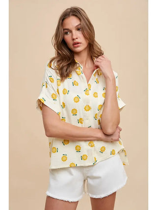 Shirt, Sunflower Gauze