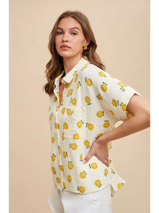 Shirt, Sunflower Gauze