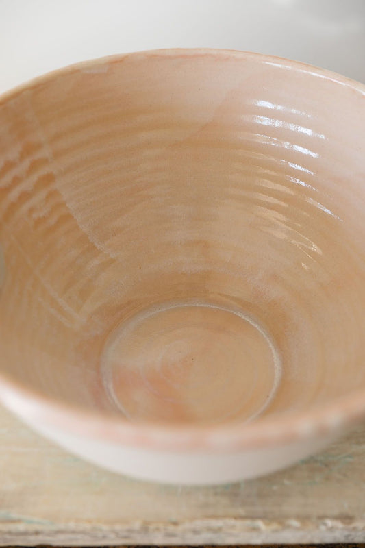 Mixing Bowl, XL White and Pink
