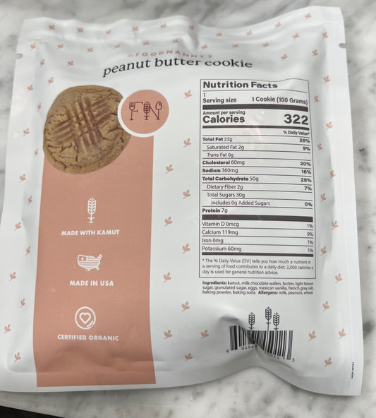 Kamut Cookie, 5-Pack Peanut Butter