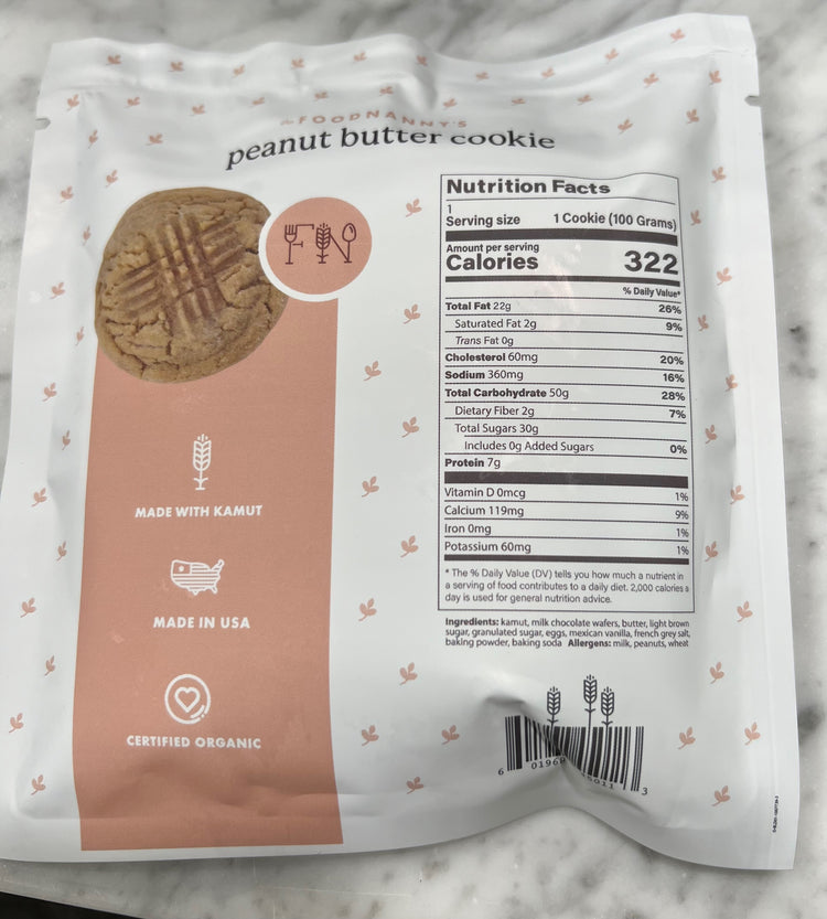 Kamut Cookie, 5-Pack Peanut Butter