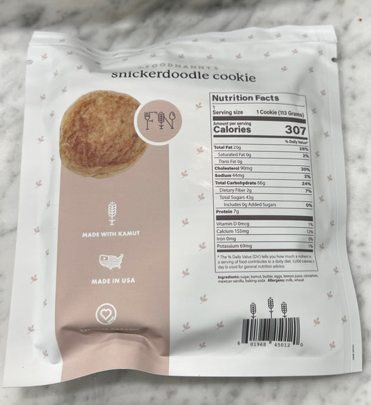 Kamut Cookie, 5-Pack Snickerdoodle