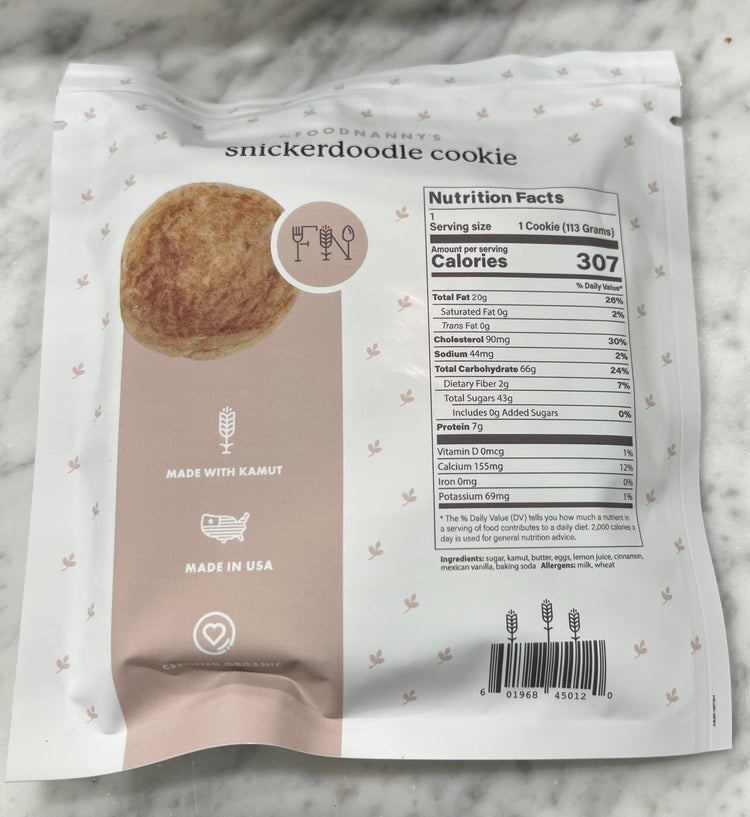 Kamut Cookie, 5-Pack Snickerdoodle