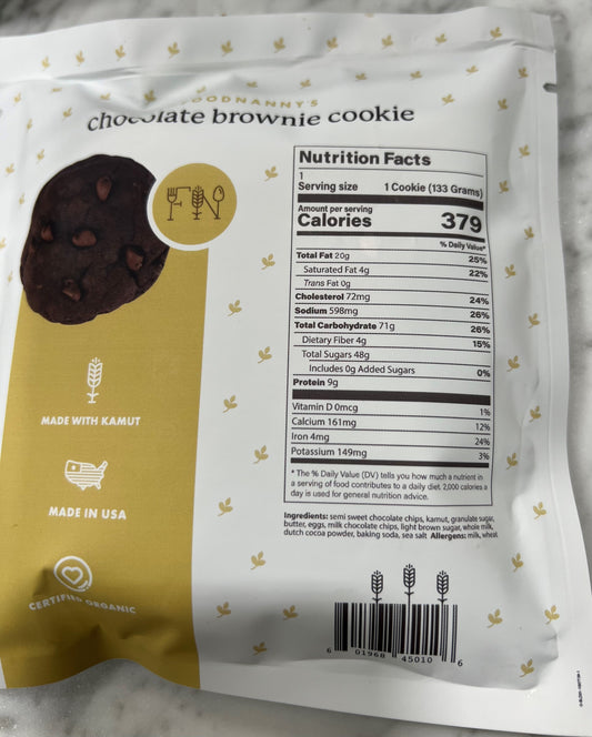 Kamut Cookie, 5-Pack Brownie