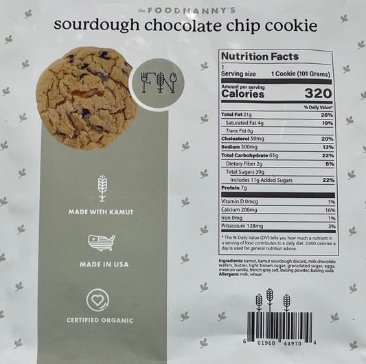 Kamut Cookie, 5-Pack Chocolate Chip Sourdough
